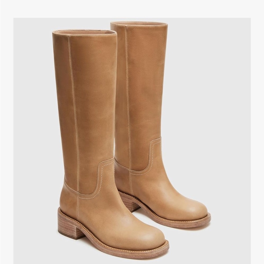 Chic Faux Leather Pull-On Boots